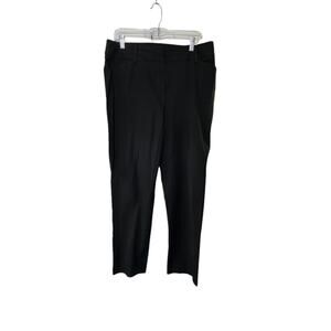 Talbots Black Flat Front Newport Pants Trousers Women's Size 14